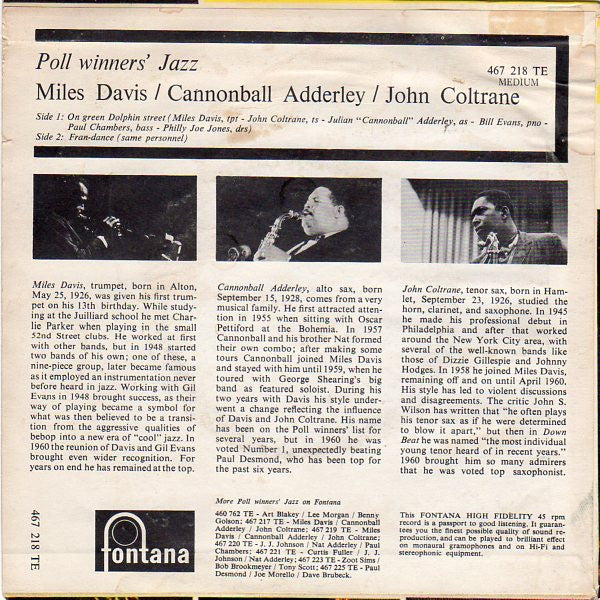 Miles Davis, Cannonball Adderley, John Coltrane – On Green Dolphin Street, image 2
