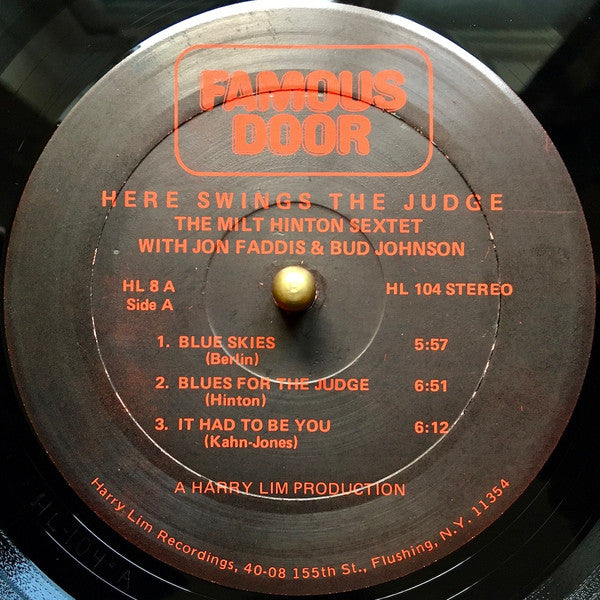 Milt Hinton And Friends With Ben Webster, Jon Faddis & Budd Johnson – Here Swings The Judge, image 3
