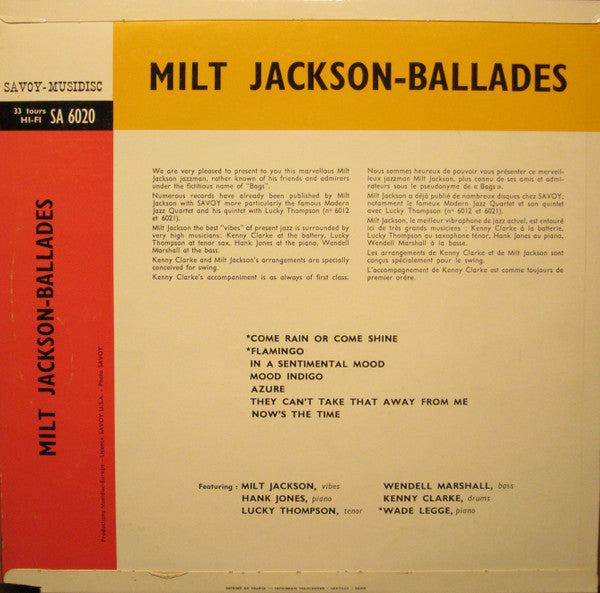 Milt Jackson – Ballades, image 2