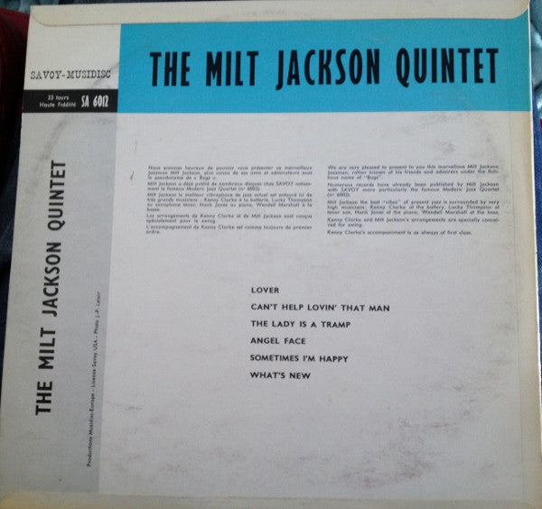 The Milt Jackson Quintet – The Milt Jackson Quintet, image 2