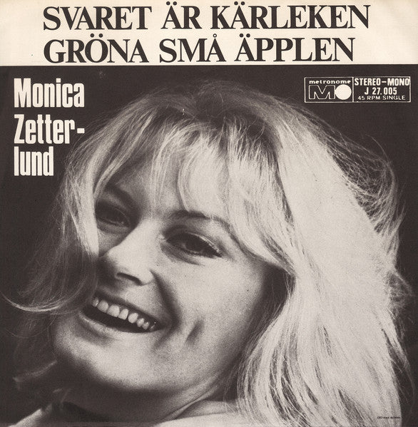 Monica Zetterlund – Svaret Är Kärleken / Gröna Små Äpplen, image 2