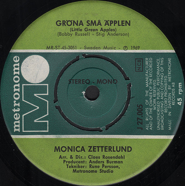 Monica Zetterlund – Svaret Är Kärleken / Gröna Små Äpplen, image 4