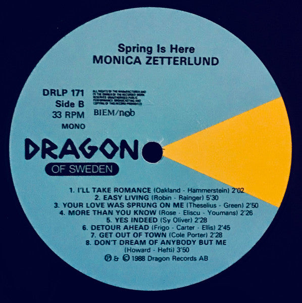 Monica Zetterlund With Benny Bailey, Donald Byrd, Arne Domnérus, Lars Gullin, Åke Persson – Spring Is Here, image 4