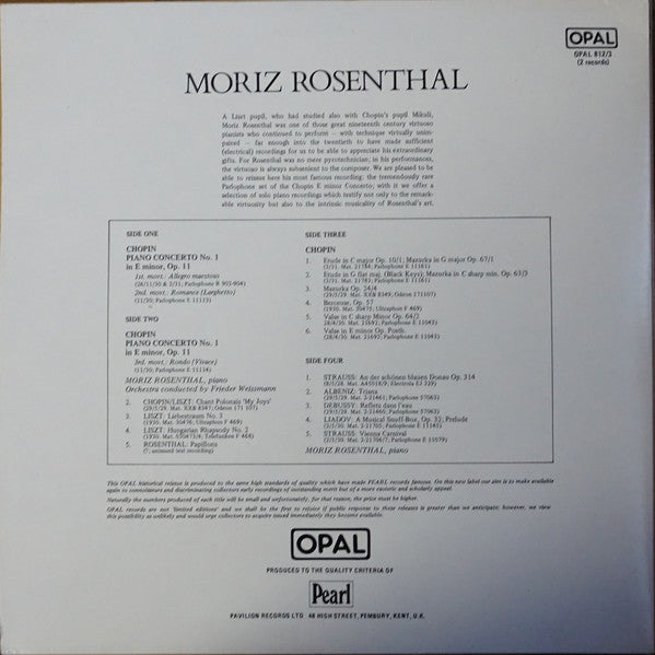 Moriz Rosenthal, Chopin – Piano Concerto No. 1 In E Minor, Op. 11 And Recital, image 2