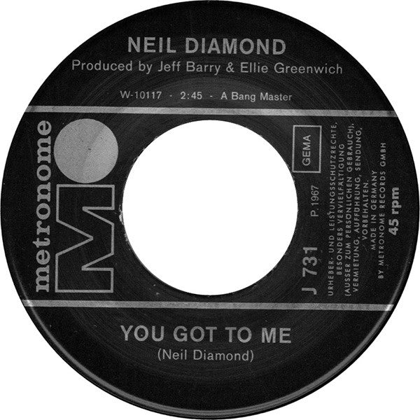 Neil Diamond – You Got To Me / Someday Baby, image 2
