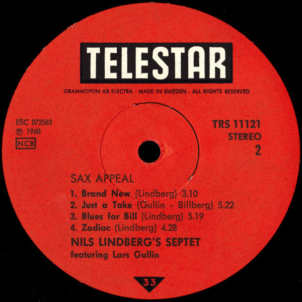 Nils Lindberg's Septet Featuring Lars Gullin – Sax Appeal, image 4