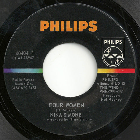 Front cover of Nina Simone – Four Women, Philips, US, 1966