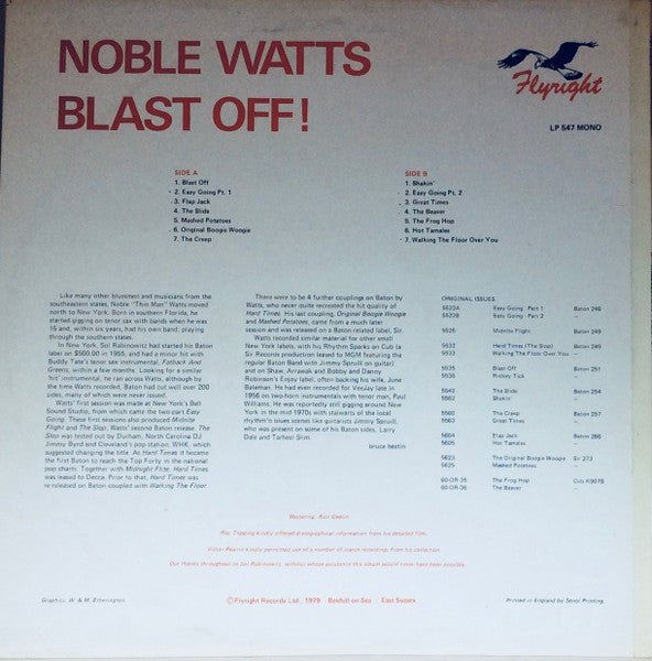 Noble Watts – Blast Off!, image 2