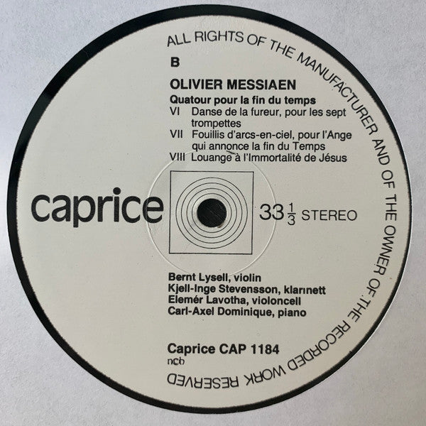 Olivier Messiaen – Quatuor Pour La Fin Du Temps - Kvartett För Tidens Ände, image 4
