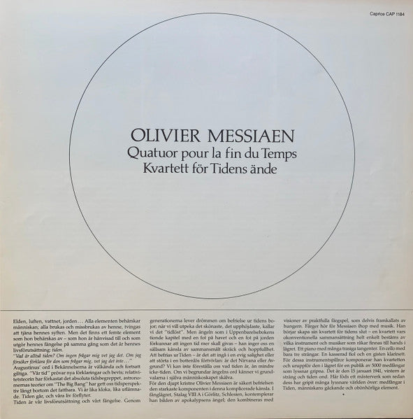 Olivier Messiaen – Quatuor Pour La Fin Du Temps - Kvartett För Tidens Ände, image 5