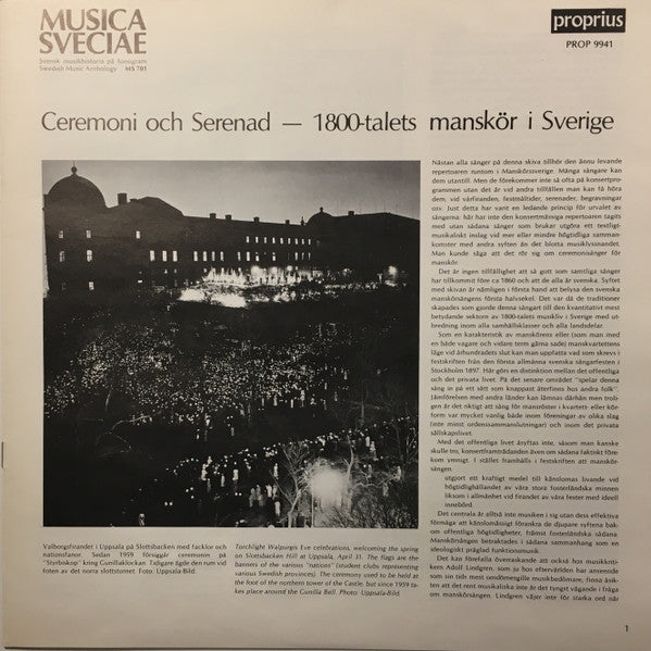 Orphei Drängar - Eric Ericson – Ceremoni Och Serenad - 1800-Talets Manskör, image 5