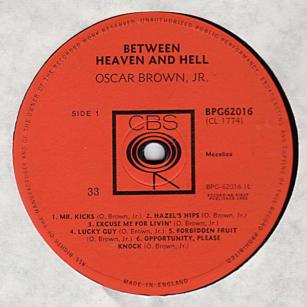 Oscar Brown Jr. – Between Heaven And Hell, image 3