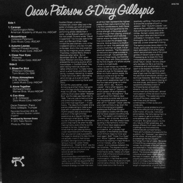 Oscar Peterson & Dizzy Gillespie – Oscar Peterson & Dizzy Gillespie, image 2