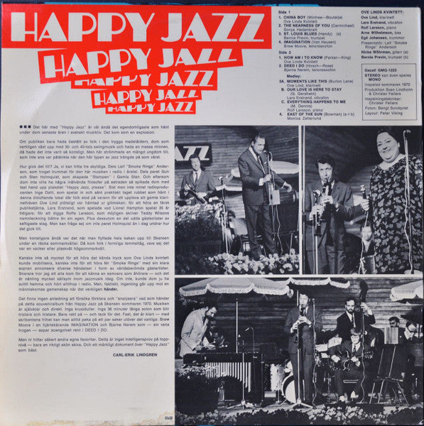 Ove Lind Quintet / Sonya Hedenbratt / Bjarne Nerem / Brew Moore / Bernie Previn / Monica Zetterlund – Happy Jazz, image 2