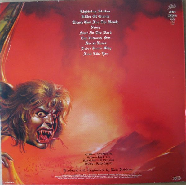 Ozzy Osbourne – The Ultimate Sin, image 2