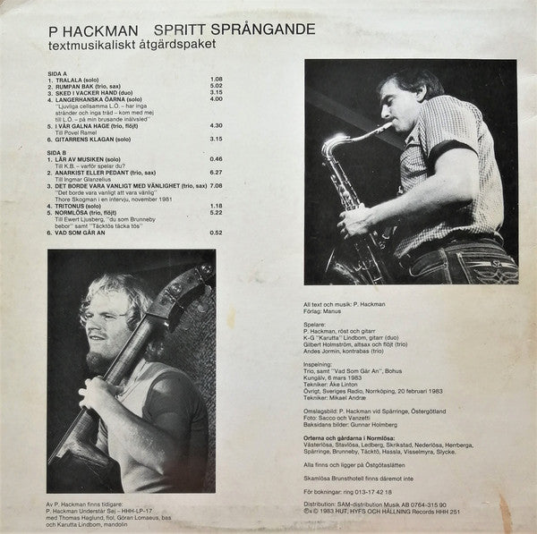 P Hackman – Spritt Språngande, image 2