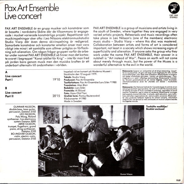 Pax Art Ensemble – Live Concert, image 2