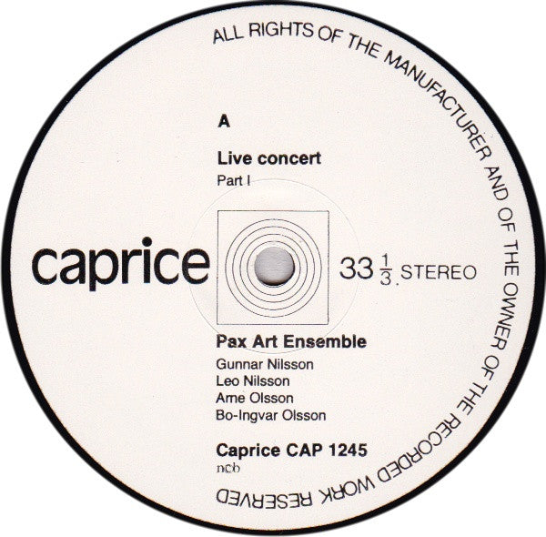 Pax Art Ensemble – Live Concert, image 3