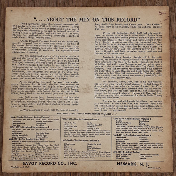 Pee Wee Russell – Jazz At Storyville Vol. 1, image 2