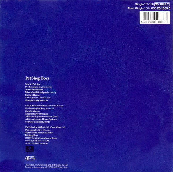 Pet Shop Boys – It's A Sin, image 2