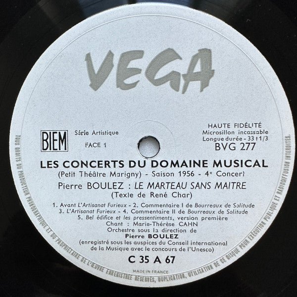 Pierre Boulez – Le Marteau Sans Maitre, image 3