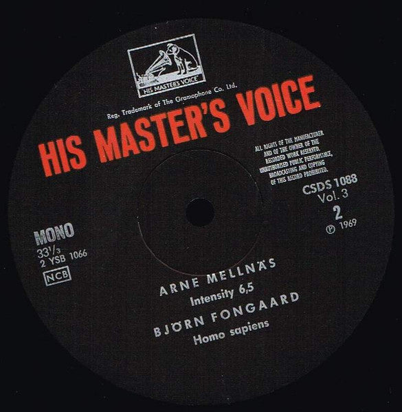 Poul Rovsing Olsen • Thorkell Sigurbjörnsson • Arne Mellnäs • Björn Fongaard – Nordiska Musikdagar 1968 Nordic Music Days Vol.3, image 4