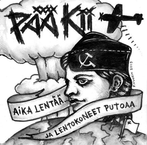 Front cover of Pää Kii – Aika Lentää... Ja Lentokoneet Putoaa, Blast Of Silence Records, Finland, 2019