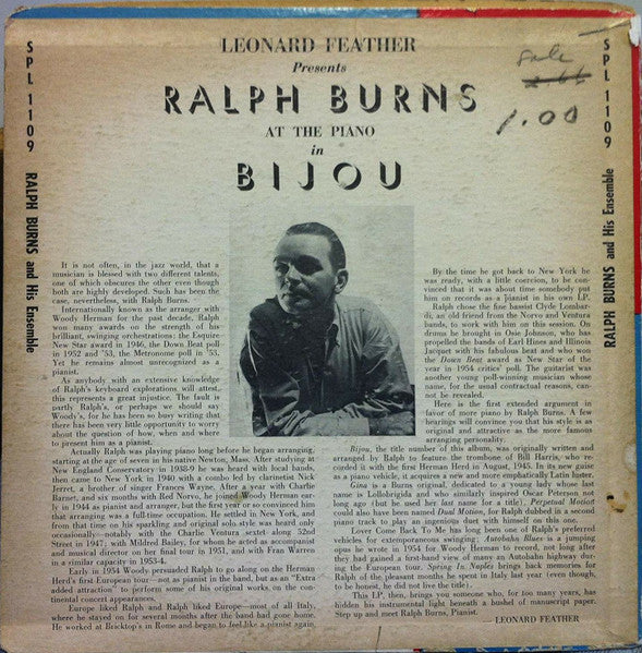 Ralph Burns And His Ensemble – Bijou, image 2