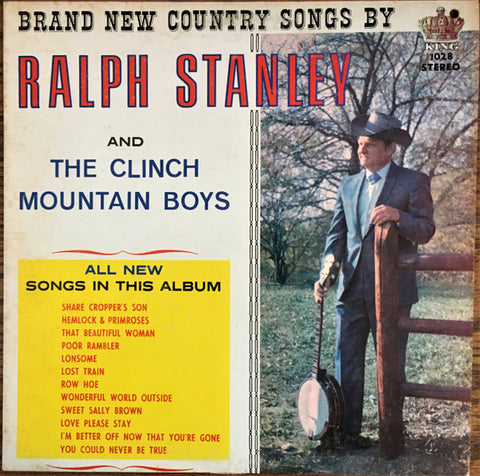 Front cover of Ralph Stanley And The Clinch Mountain Boys – Brand New Country Songs, King Records, US, 1968