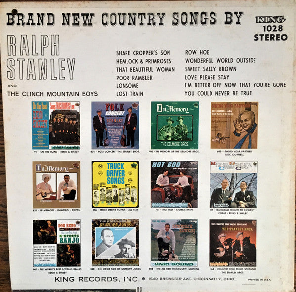 Ralph Stanley And The Clinch Mountain Boys – Brand New Country Songs, image 2