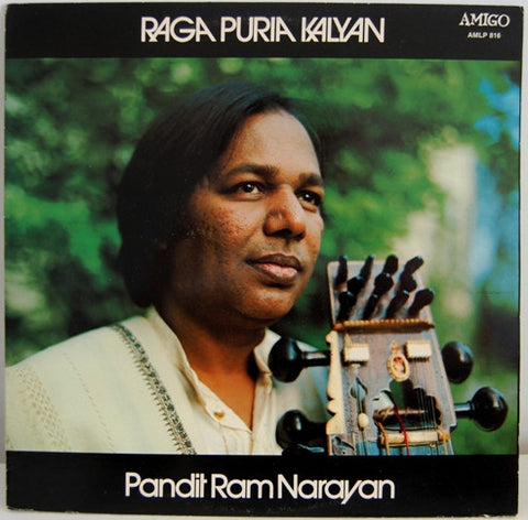 Front cover of Pandit Ram Narayan – Raga Puria Kalyan, Amigo, Sweden, 1975
