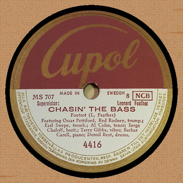 Red Rodney, Earl Swepe, Al Cohn, Serge Chaloff, Terry Gibbs, Barber Carrell, Denzil Best, Oscar Pettiford – The Most' / Chasin' The Bass, image 2