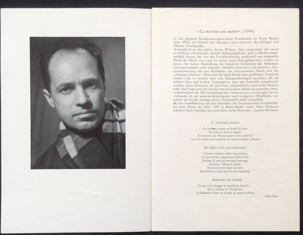 René Char / Pierre Boulez – Le Marteau Sans Maitre, image 5