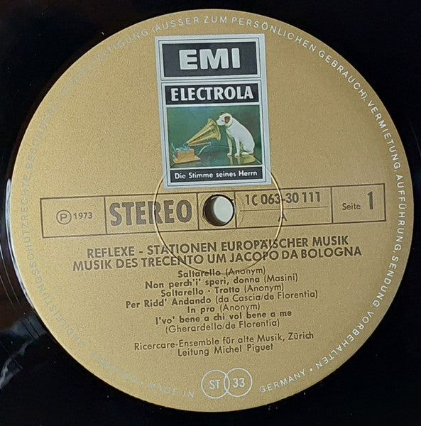 Ricercare-Ensemble Für Alte Musik, Zürich, Michel Piguet – Musik Des Trecento Um Jacopo Da Bologna, image 4