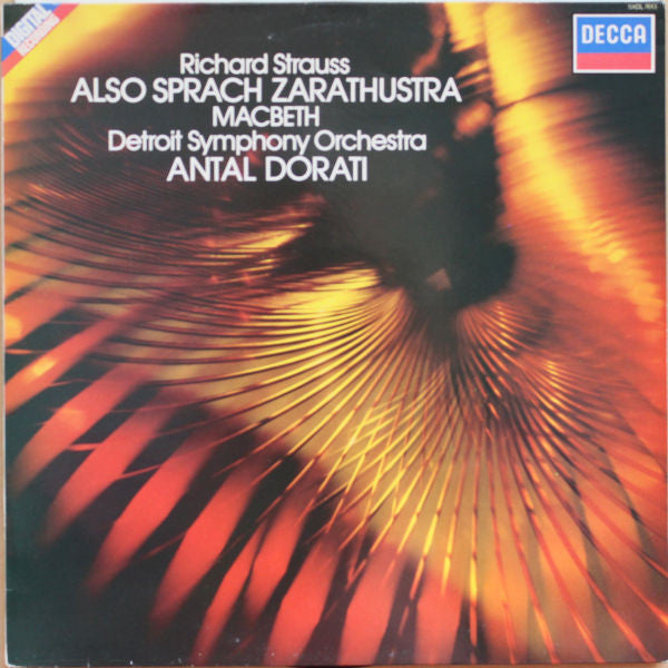 Front cover of Richard Strauss, Detroit Symphony Orchestra, Antal Dorati – Also Sprach Zarathustra / Macbeth, Decca, Europe, 1983