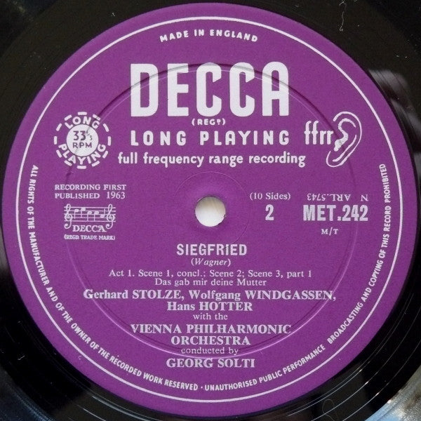Wagner, Windgassen, Nilsson, Hotter, Stolze, Neidlinger, Joan Sutherland, Vienna Philharmonic, Solti – Siegfried, image 3
