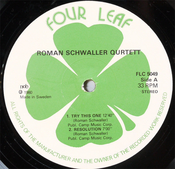 Roman Schwaller Quartet – Roman Schwaller Quartet, image 3
