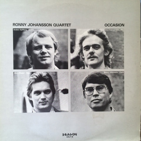 Front cover of Ronny Johansson Quartet – Occasion, Dragon, Sweden, 1981