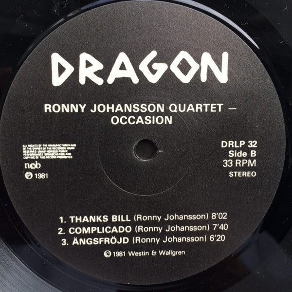 Ronny Johansson Quartet – Occasion, image 4