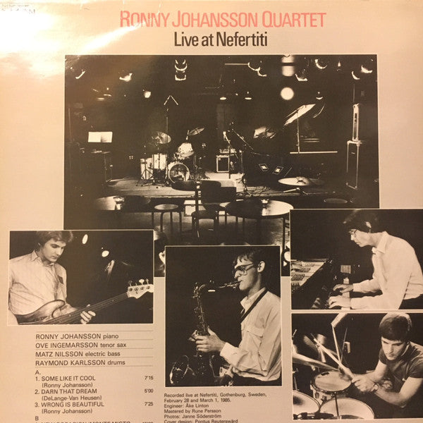 Ronny Johansson Quartet – Live At Nefertiti, image 2