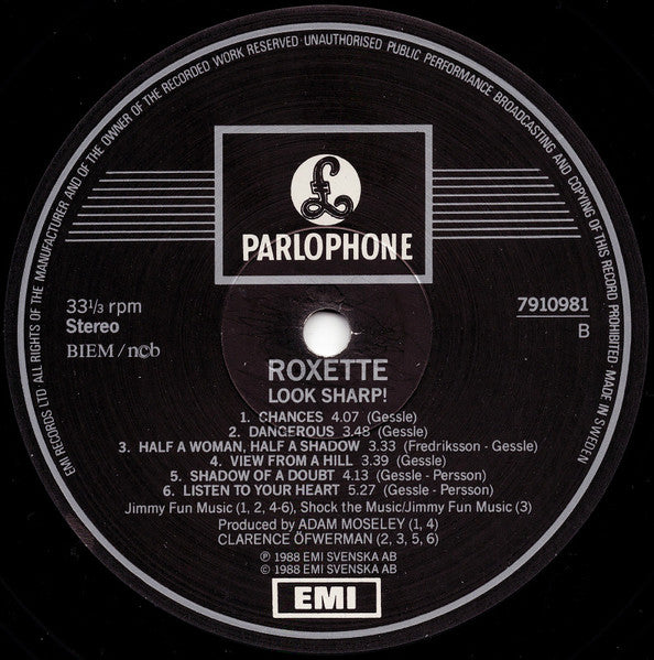 Roxette – Look Sharp!, image 4