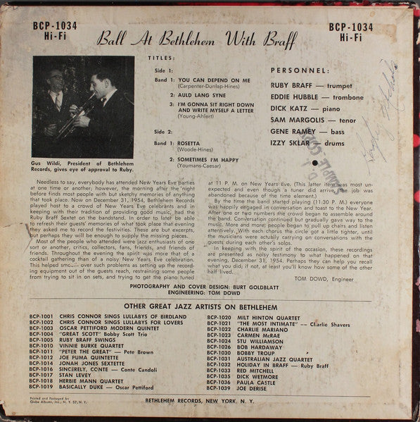 Ruby Braff – Ball At Bethlehem With Braff, image 2