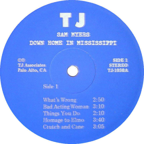 Sam Myers – Down Home In Mississippi, image 3