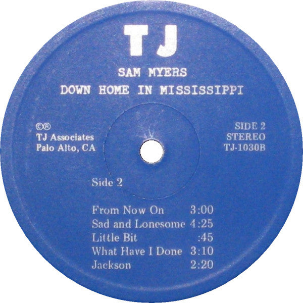 Sam Myers – Down Home In Mississippi, image 4