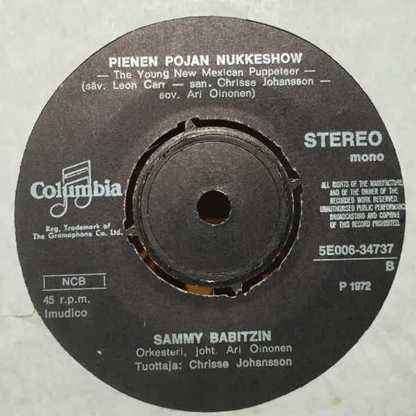 Sammy Babitzin – Daa-Da, Daa-Da / Pienen Pojan Nukkeshow, image 3