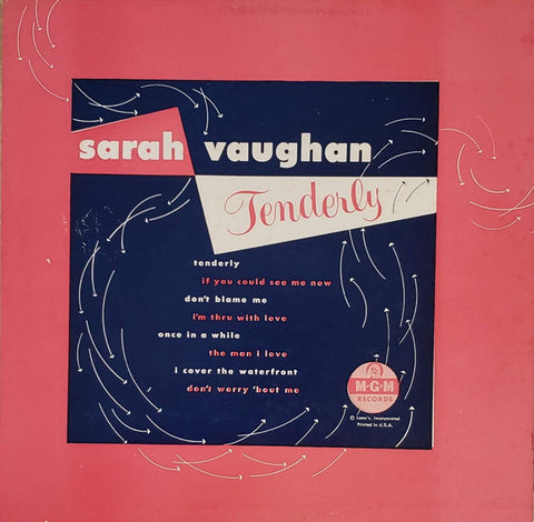 Front cover of Sarah Vaughan – Tenderly, MGM Records, US, 1951