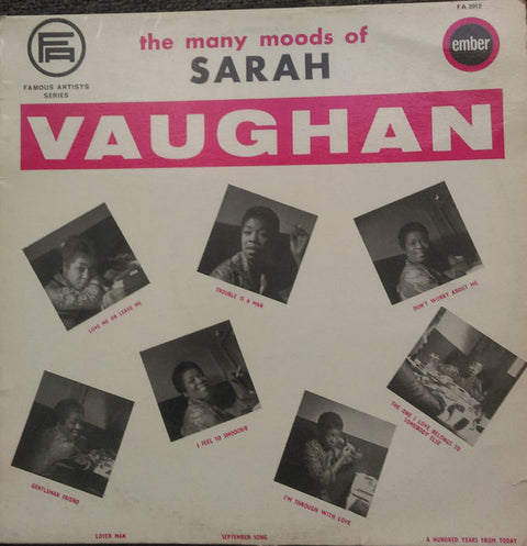Front cover of Sarah Vaughan – The Many Moods Of Sarah Vaughan, Ember Records, UK, 1965