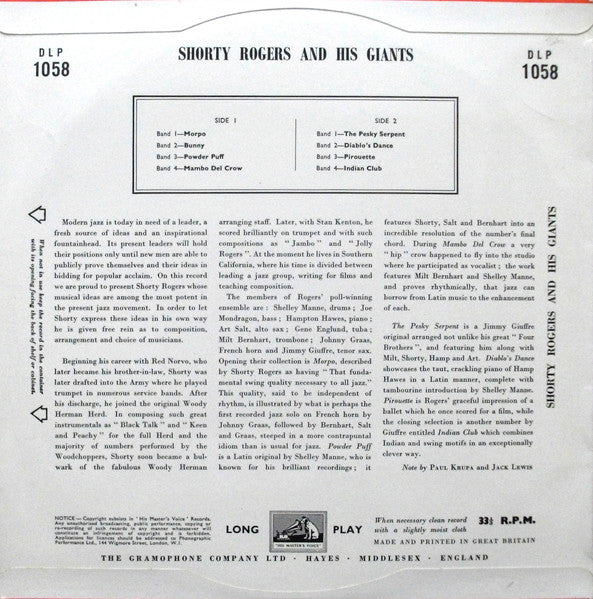 Shorty Rogers And His Giants – Shorty Rogers And His Giants, image 2
