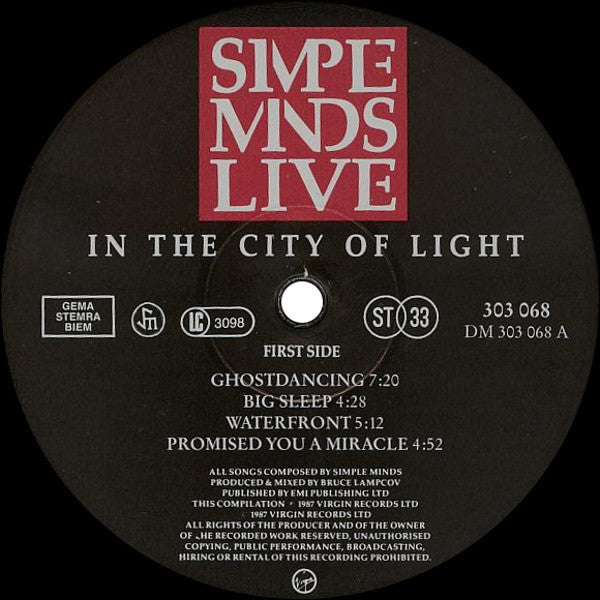 Simple Minds – Live In The City Of Light, image 3