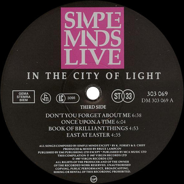 Simple Minds – Live In The City Of Light, image 5